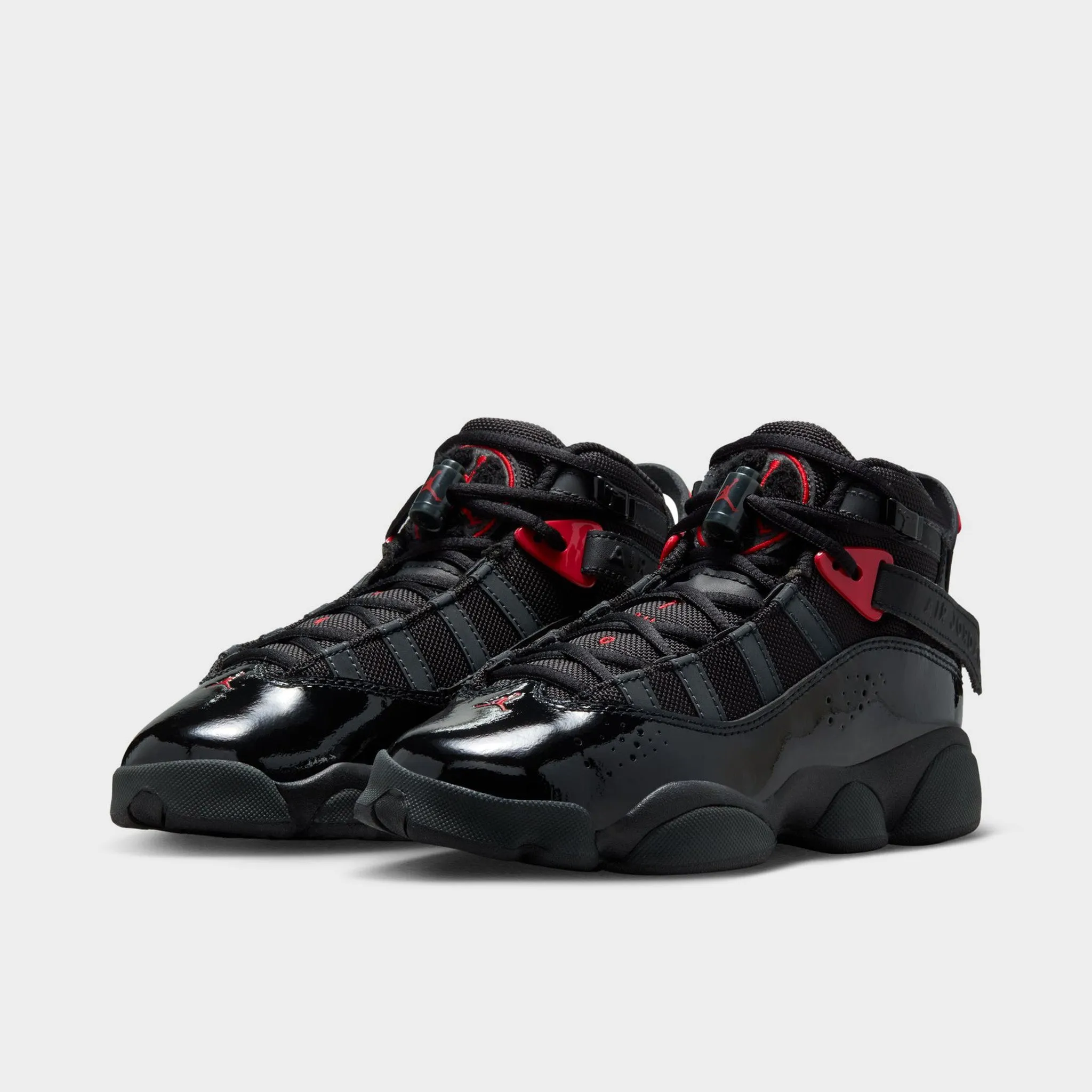 Jordan 6 Rings GS Black / Fire Red - Anthracite