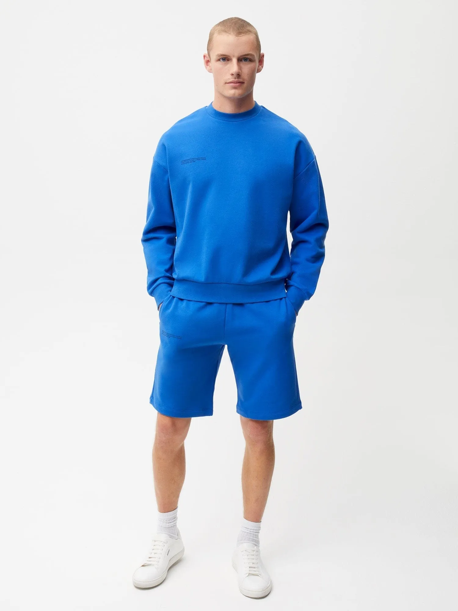 Mens 365 Midweight Long Shorts—cobalt blue