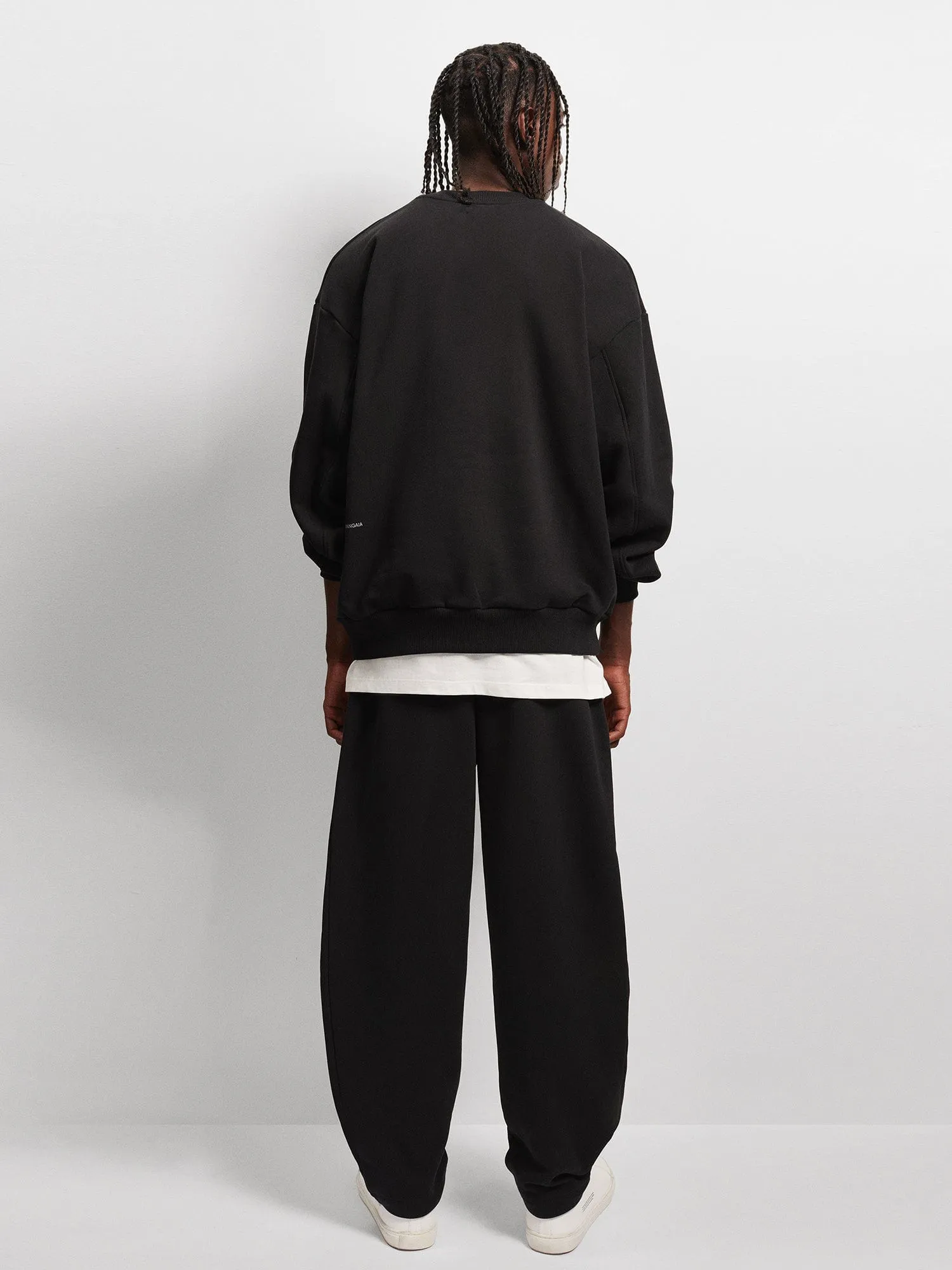 Mens DNA Barrel-Leg Track Pants—black