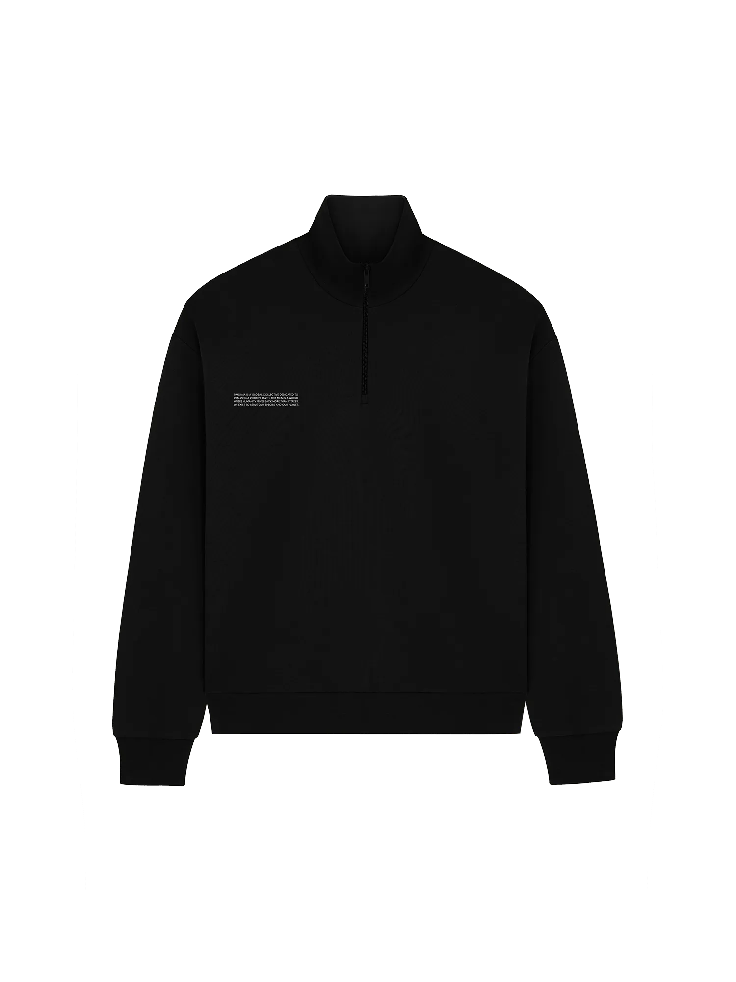 Mens DNA Double Jersey Half Zip Sweatshirt—black