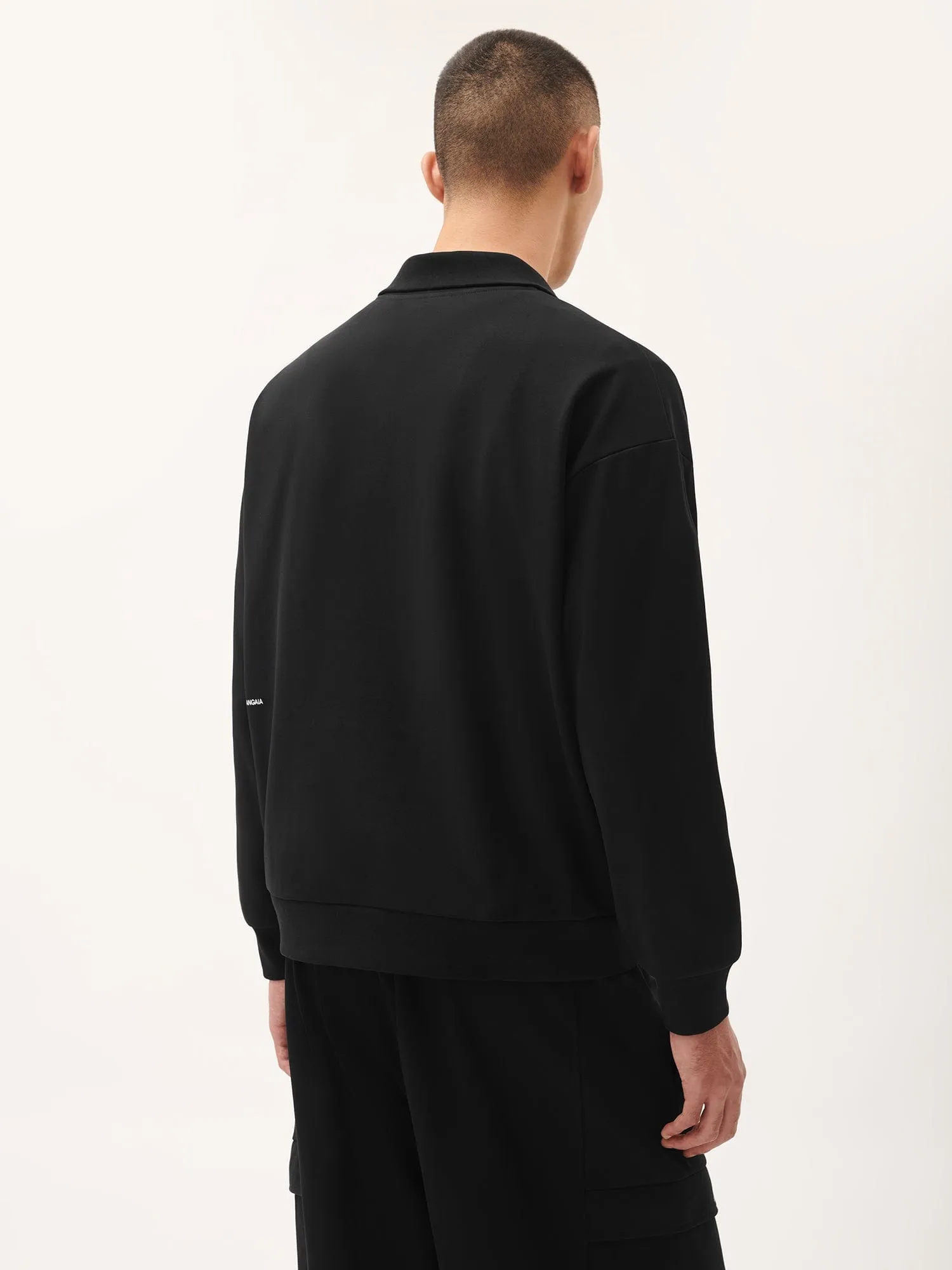 Mens DNA Double Jersey Half Zip Sweatshirt—black