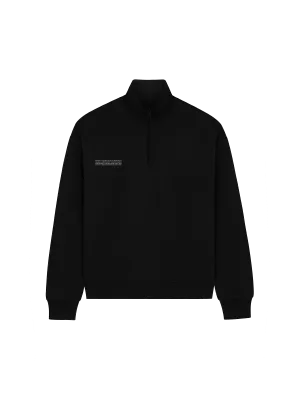 Mens DNA Double Jersey Half Zip Sweatshirt—black