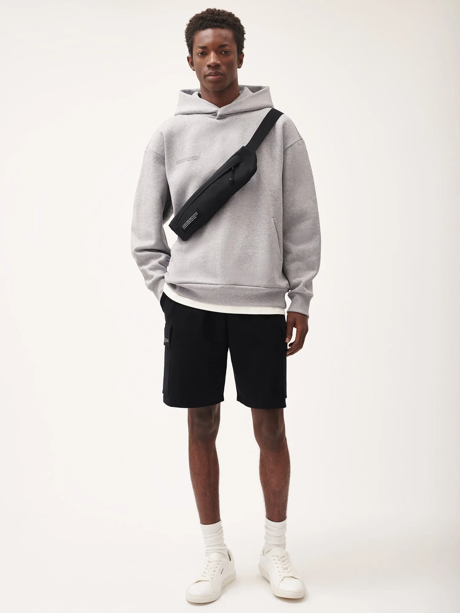 Mens DNA Hoodie—grey marl