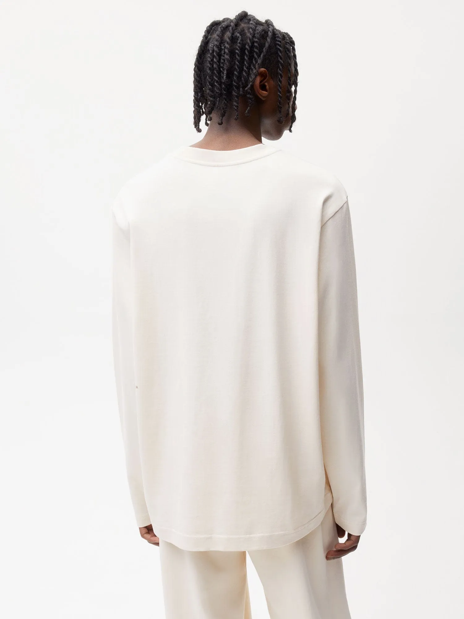Mens In Conversion Cotton Long Sleeve T-shirt—cotton white
