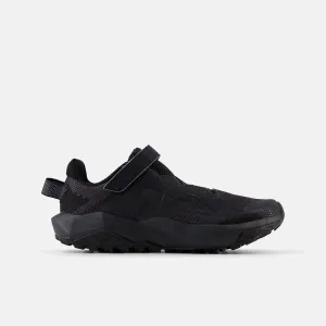 NEW BALANCE KID'S DYNASOFT NITREL V6 TOP STRAP TRIPLE BLACK RUNNING SHOES