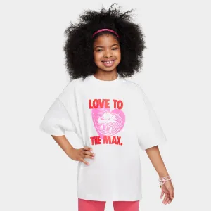 Nike Sportswear Junior Girls' Heart Graphic T-Shirt / White