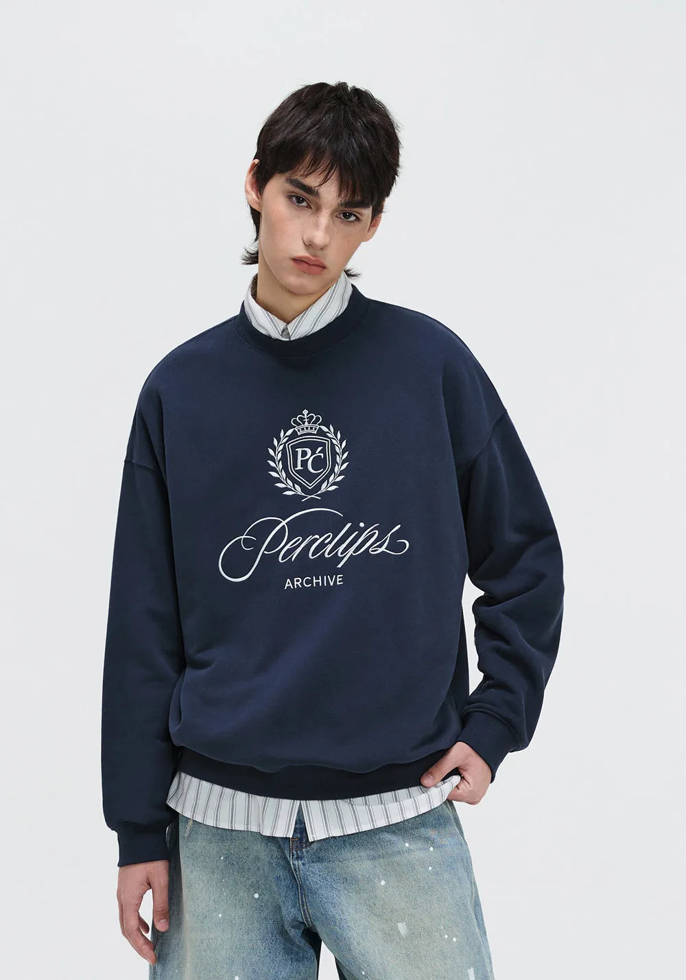 PCLP Vintage Floral Body Crew Neck Sweatshirt