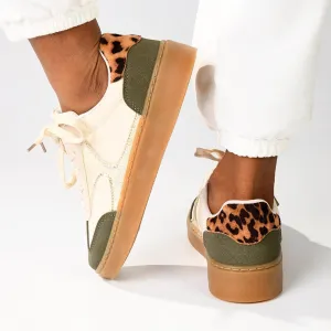Pierre Cardin Rumba 1 Ladies Lace Up Sneaker - Olive