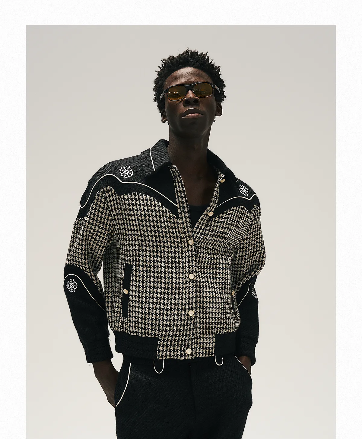 RAP STAR SERIES Houndstooth Tailored Jacket