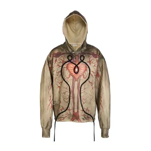 RAP STAR SERIES Mud-Dyed Heart Pearl Hoodie