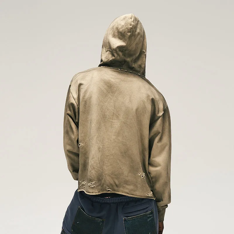 RAP STAR SERIES Mud-Dyed Heart Pearl Hoodie