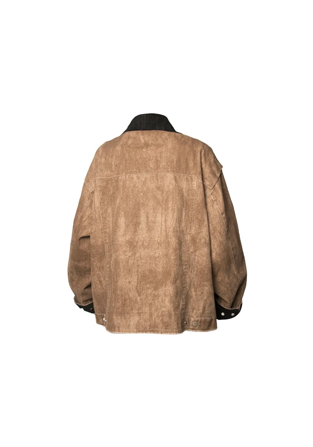 RELABEL Distressed Washed Multi-Pocket Jacket