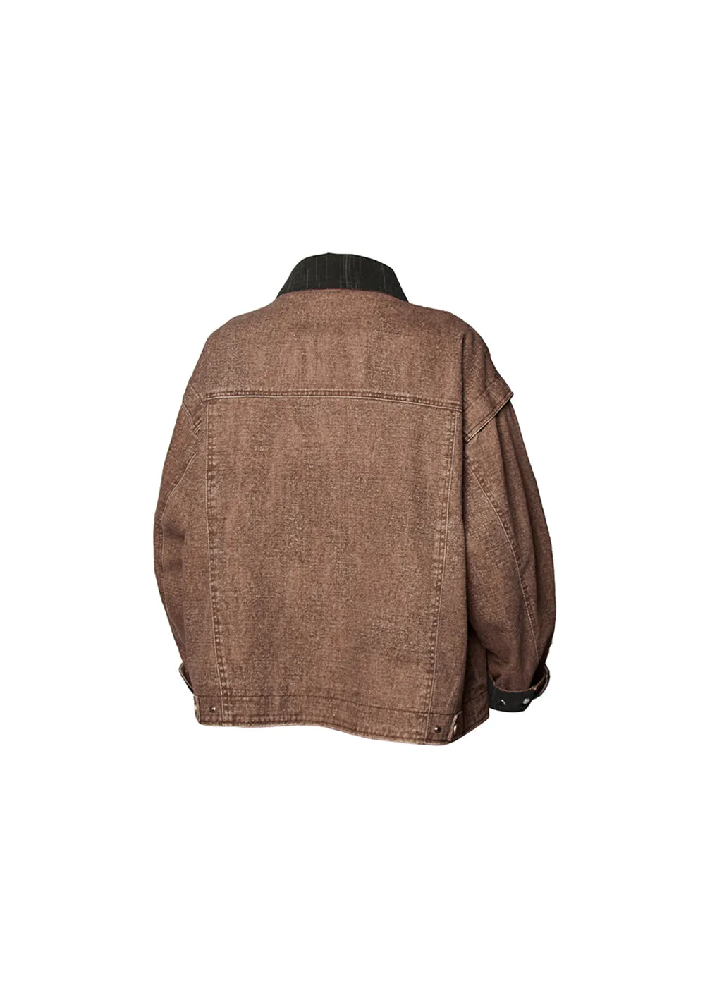 RELABEL Distressed Washed Multi-Pocket Jacket