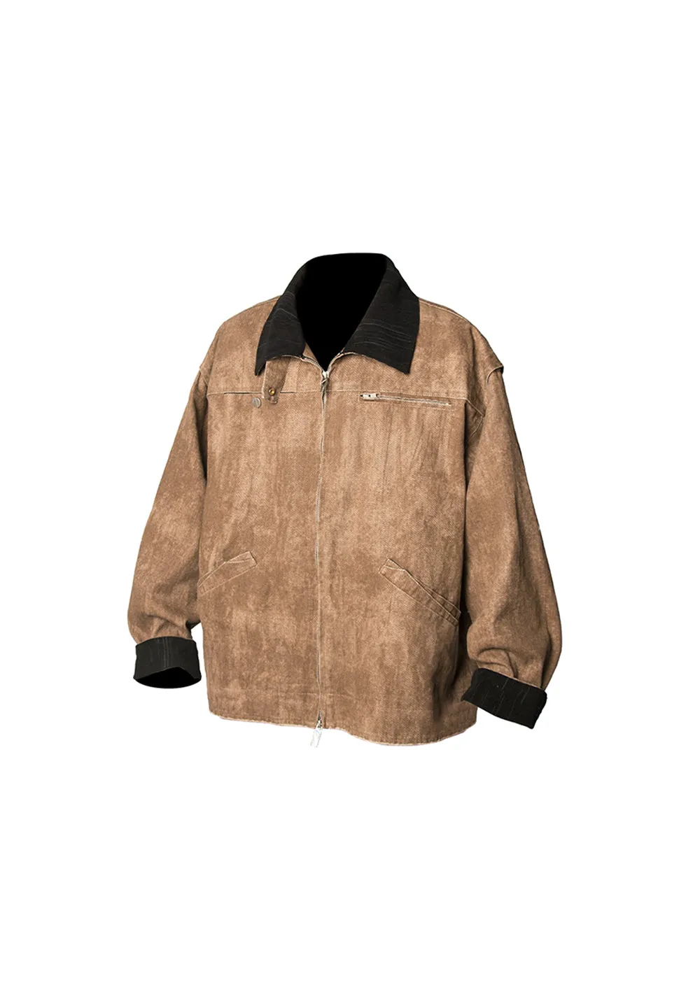 RELABEL Distressed Washed Multi-Pocket Jacket