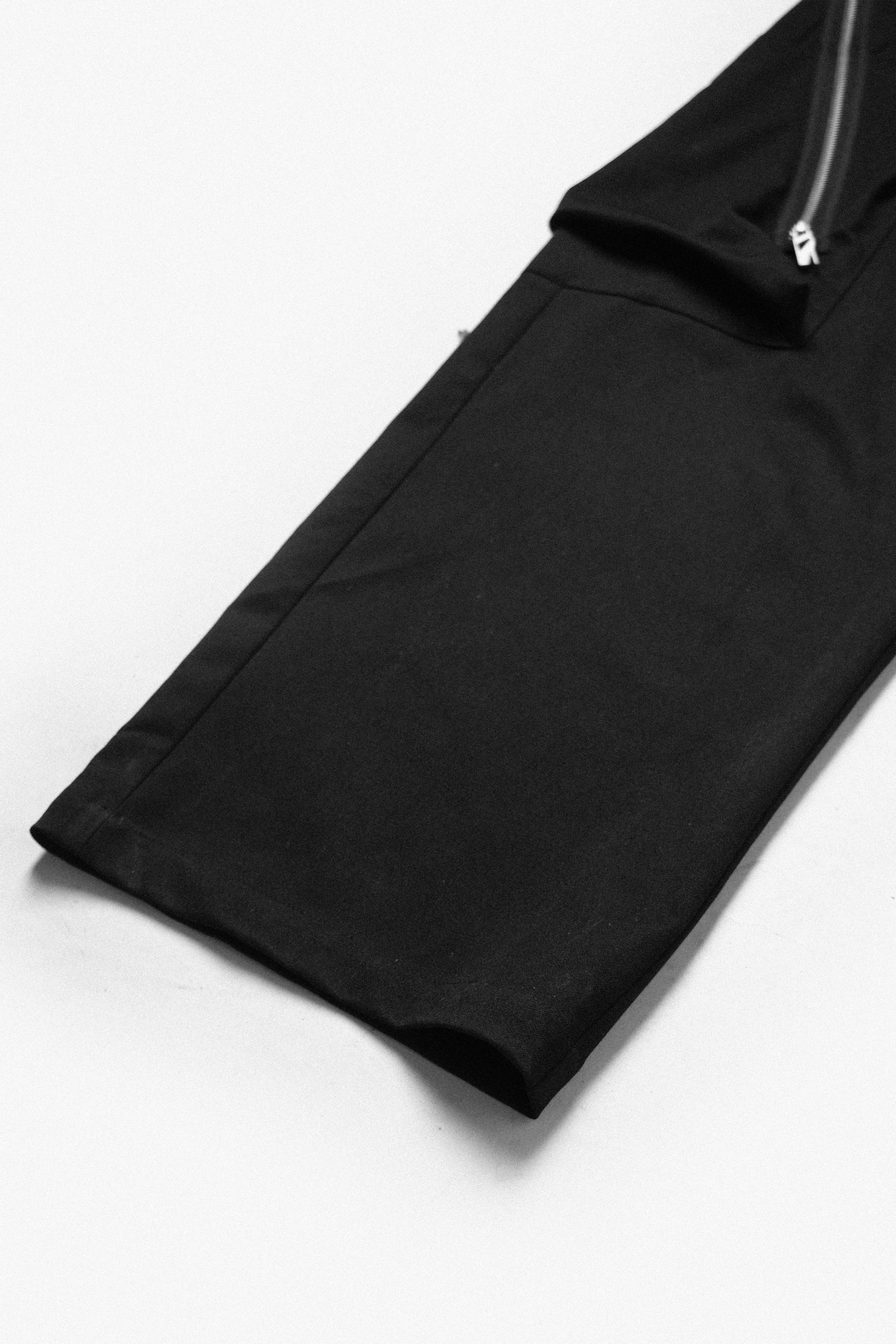 RELABEL Low-Rise Multi-Fold Asymmetrical Casual Suit Pants