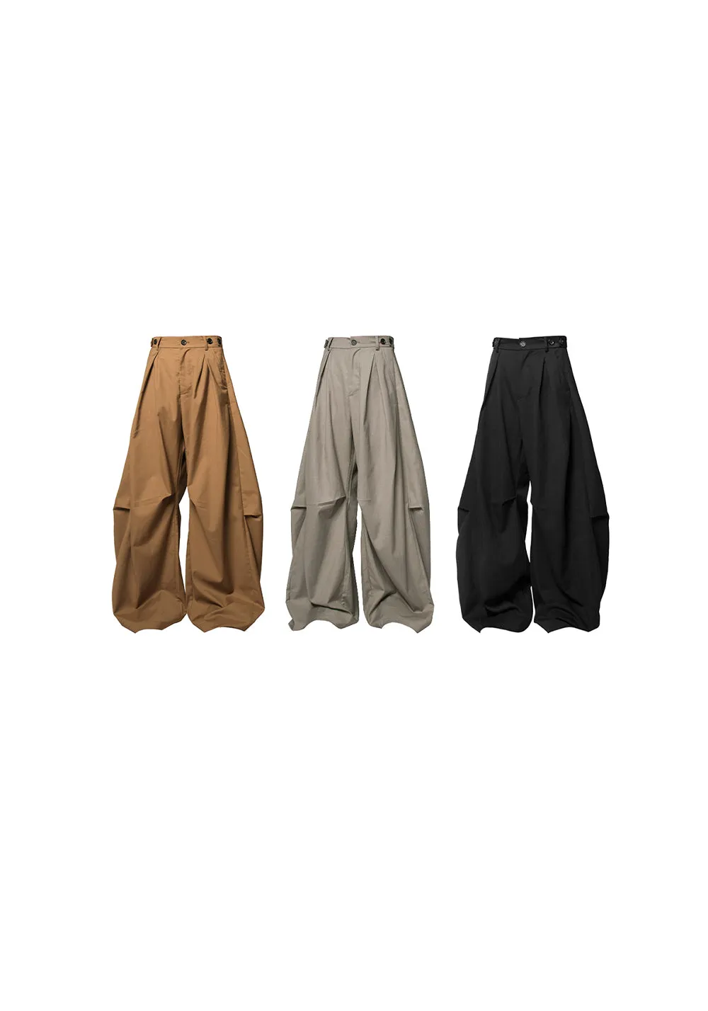 RELABEL Pleated And Draped Loose-Fitting Scimitar Suit Pants