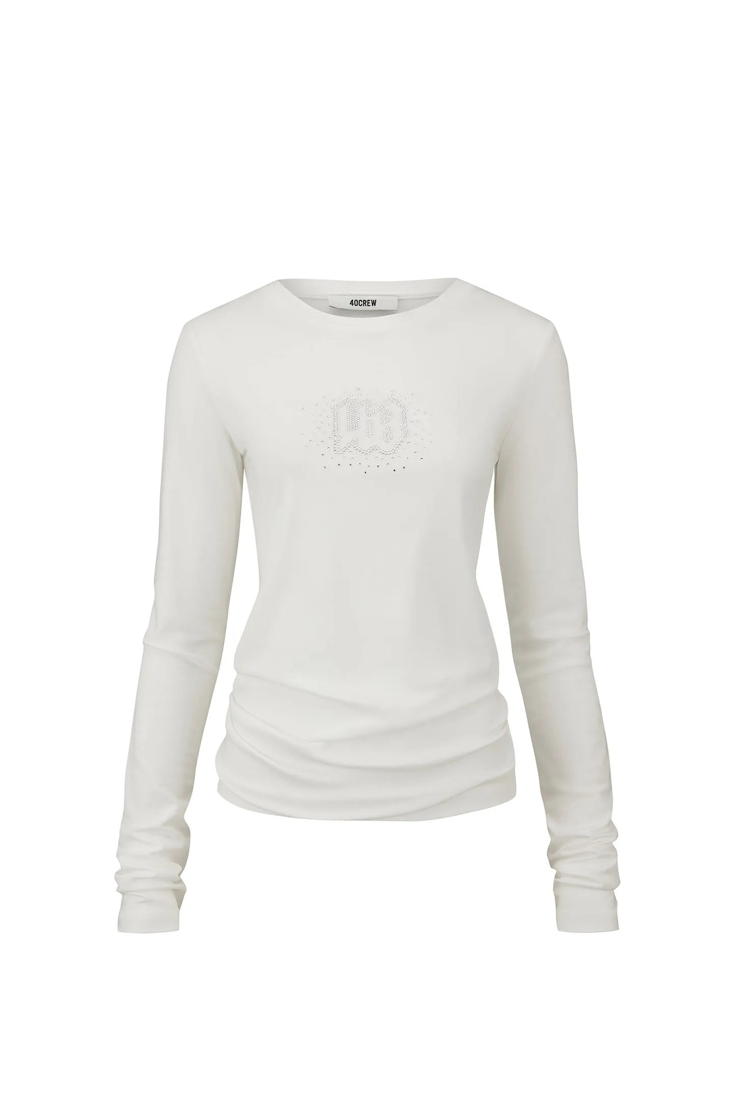 Rhinestone Long-sleeved T-shirt