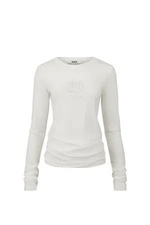 Rhinestone Long-sleeved T-shirt