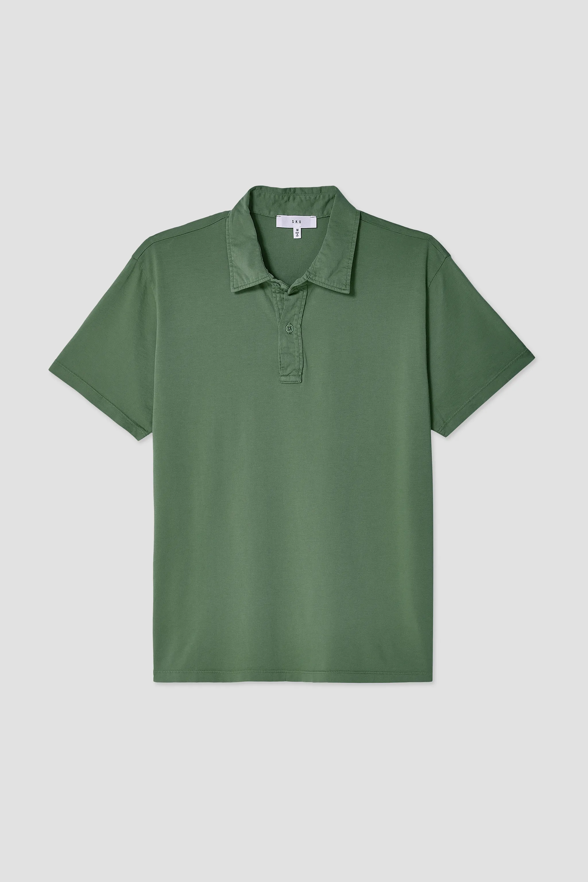 Save Khaki Short Sleeve Supima Jersey Polo