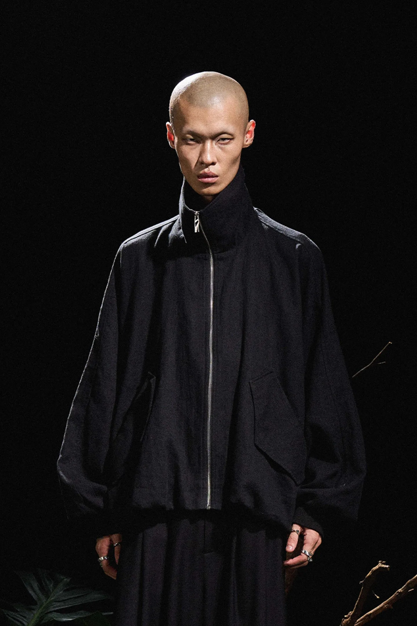 Scimitar Pleated Multi-Pocket Short Zip-Up Jacket