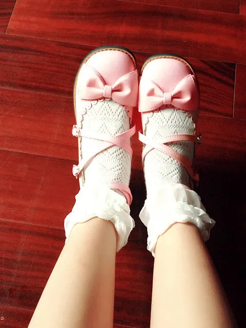 Simple Bow Flat Shoes