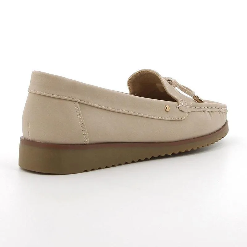 Soft Style by Hush Puppy Tony Nubuck Loafer  - Ivory