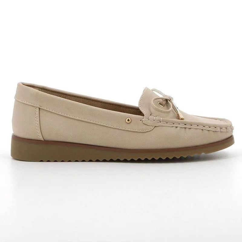 Soft Style by Hush Puppy Tony Nubuck Loafer  - Ivory