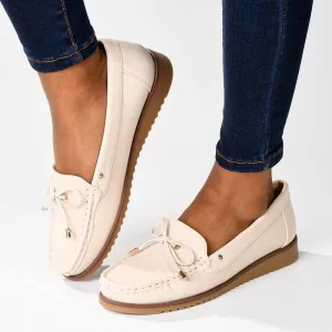 Soft Style by Hush Puppy Tony Nubuck Loafer  - Ivory