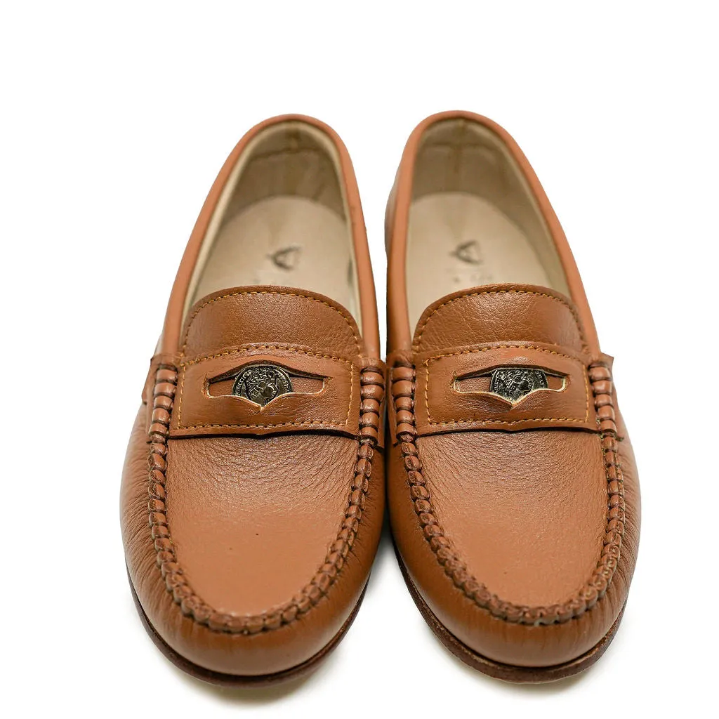 Spain Co Cognac Coin Loafer