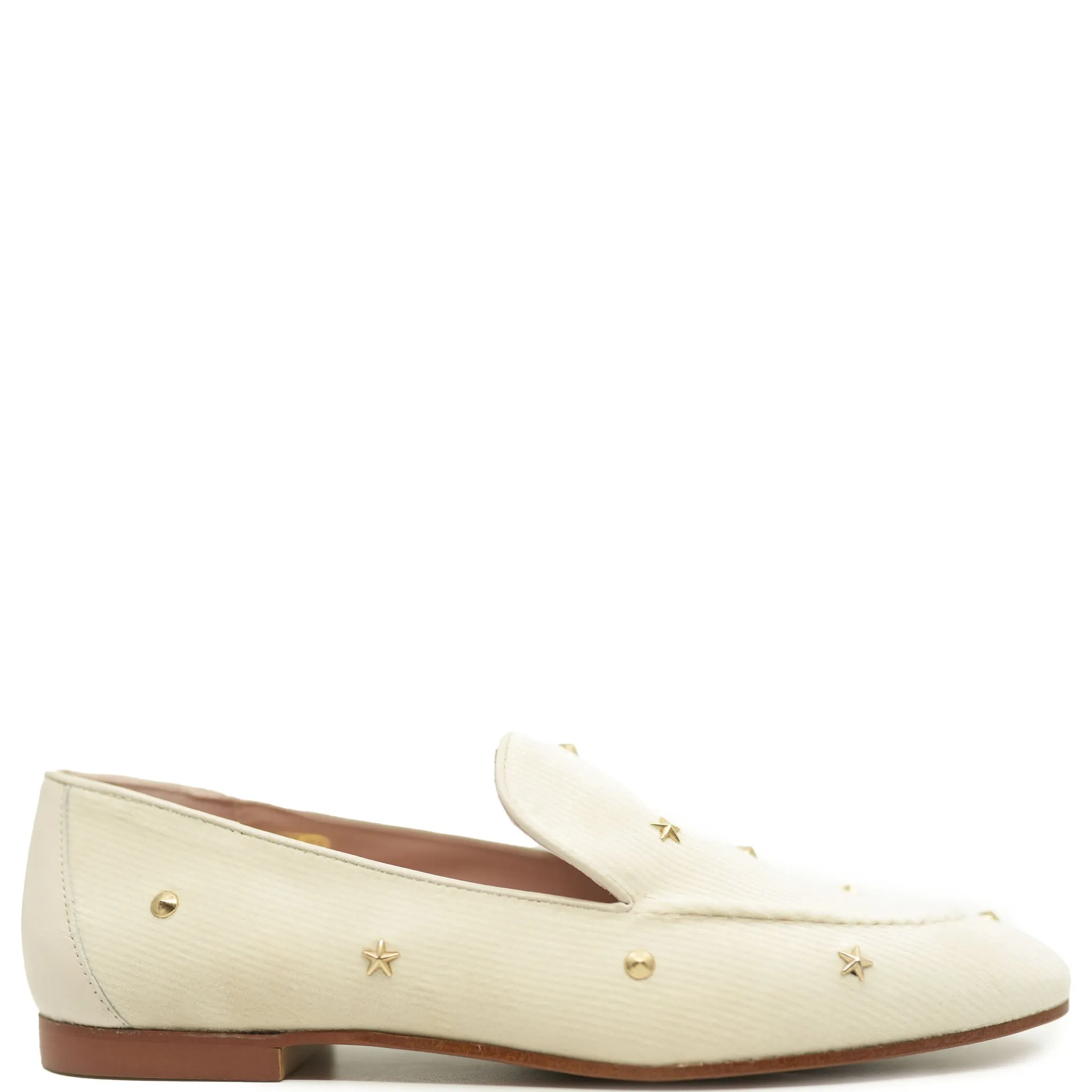 Spain Co Cream Corduroy Stone Loafer