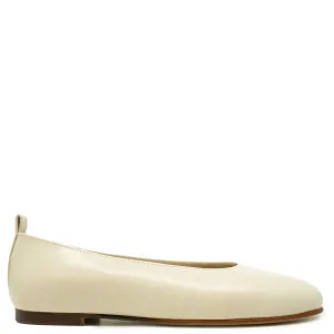 Spain Co Cream Leather Ballet Flat