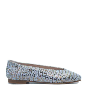 Spain Co Gold Croc V Flat
