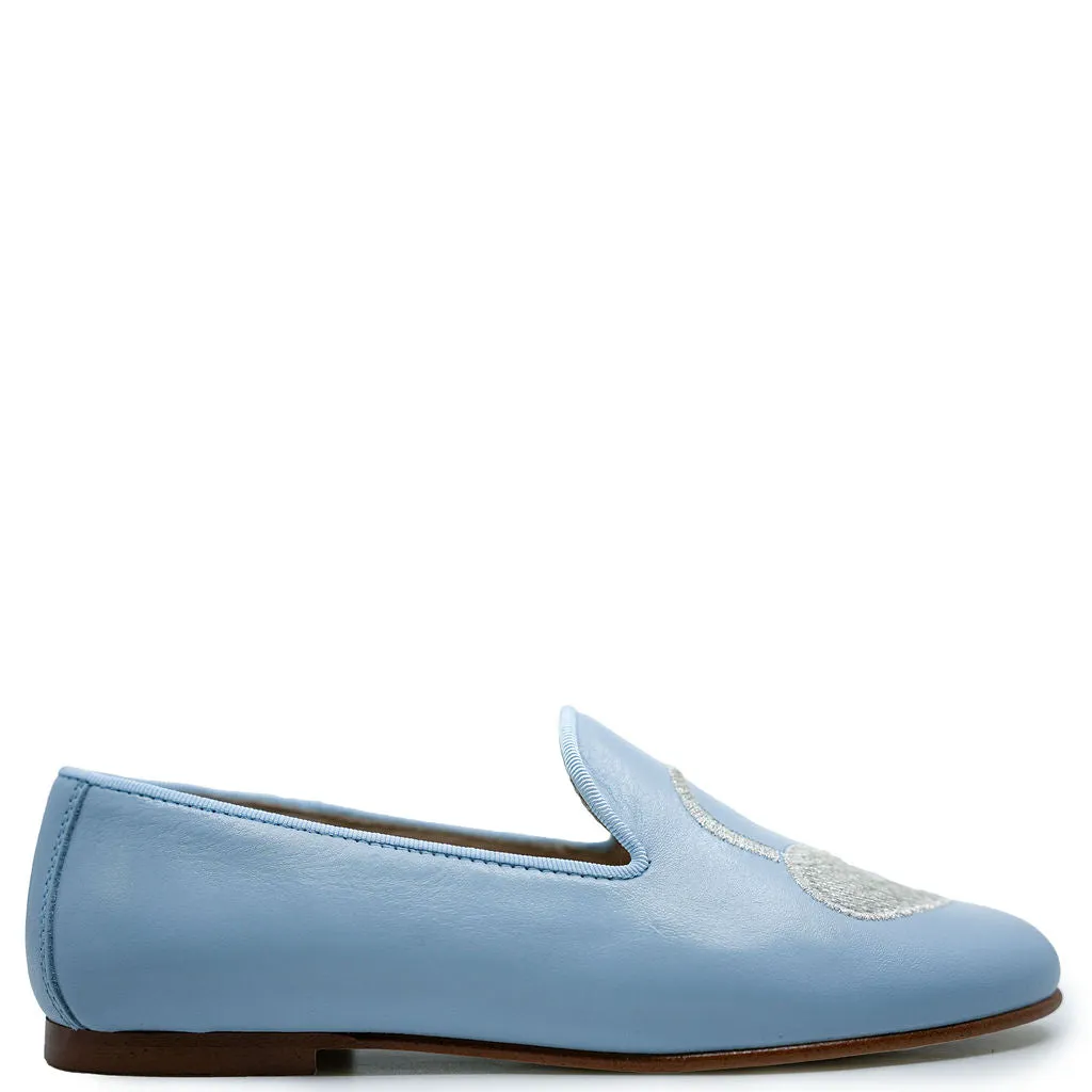 Spain Co Sky Blue Lock and Key Smoking Loafer