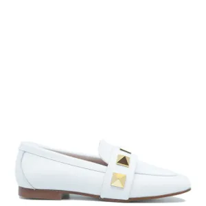 Spain Co White Stud Loafer