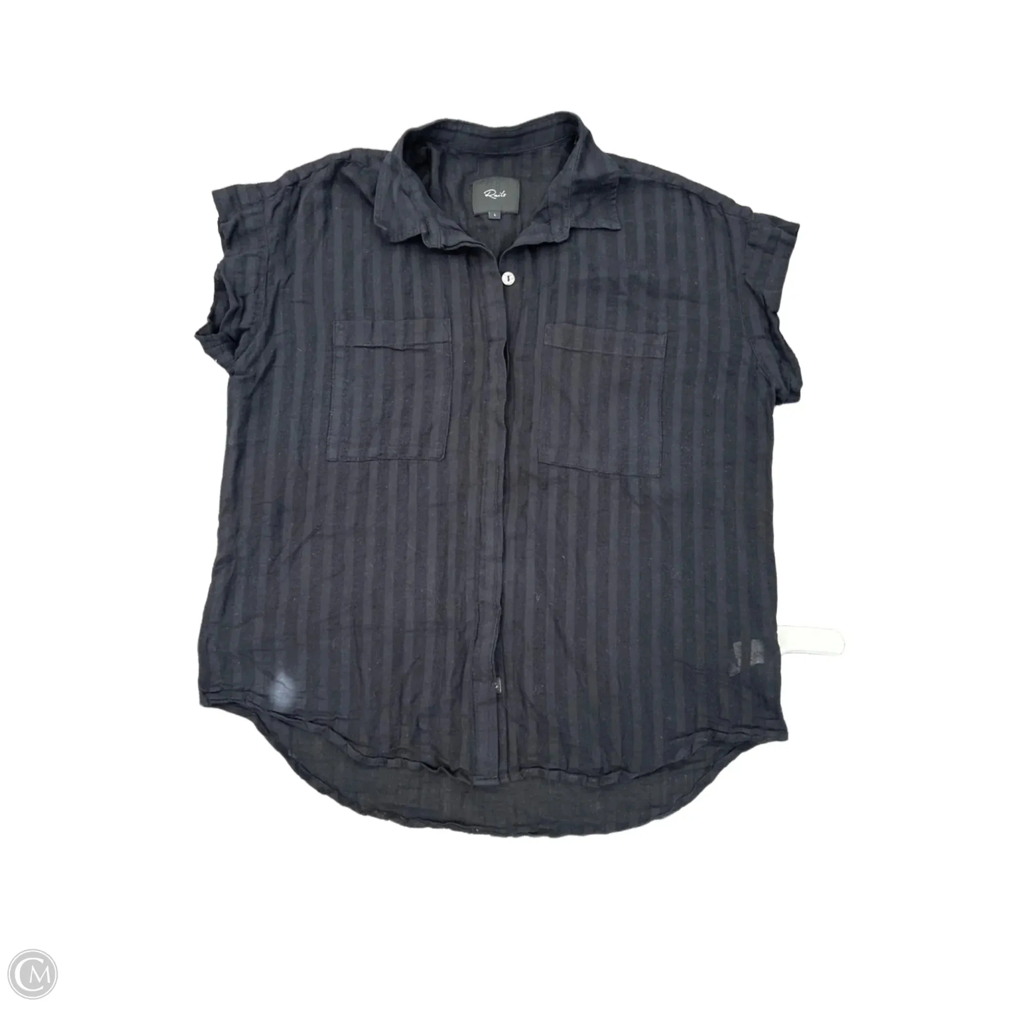 Top Short Sleeve By Rails In Black, Size: L