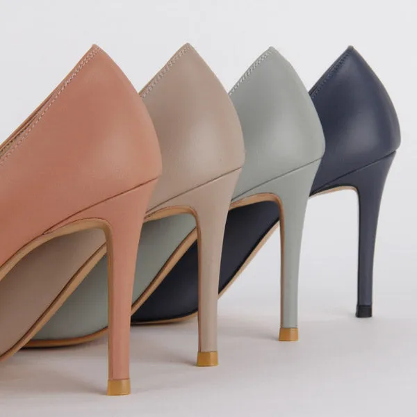 *UK size 13 - KAILANI - beige, 9cm heels