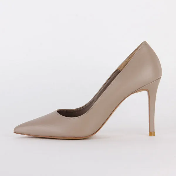 *UK size 13 - KAILANI - beige, 9cm heels