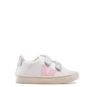 Veja White Petale Silver Velcro Sneaker