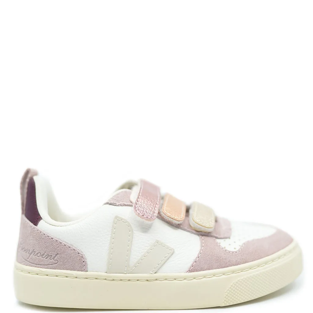 Veja x Bonpoint Pink Metallic Velcro Sneaker