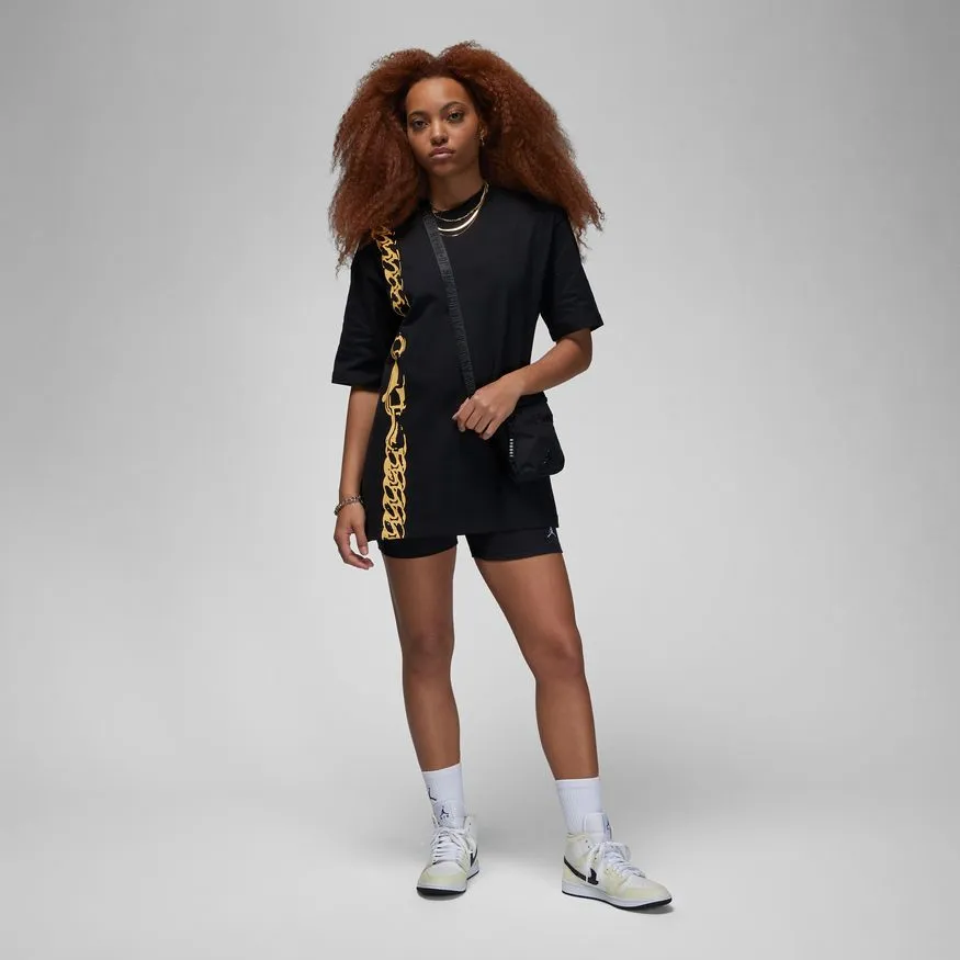 W OVERSIZED GRAPHIC T-SHIRT BLACK