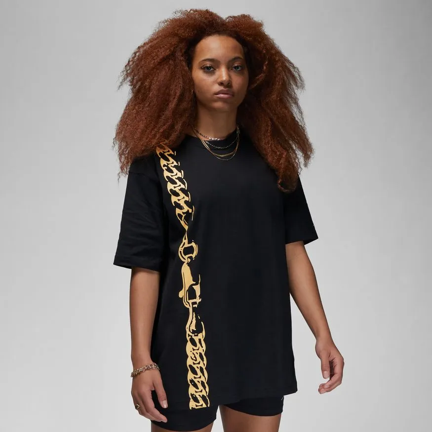 W OVERSIZED GRAPHIC T-SHIRT BLACK