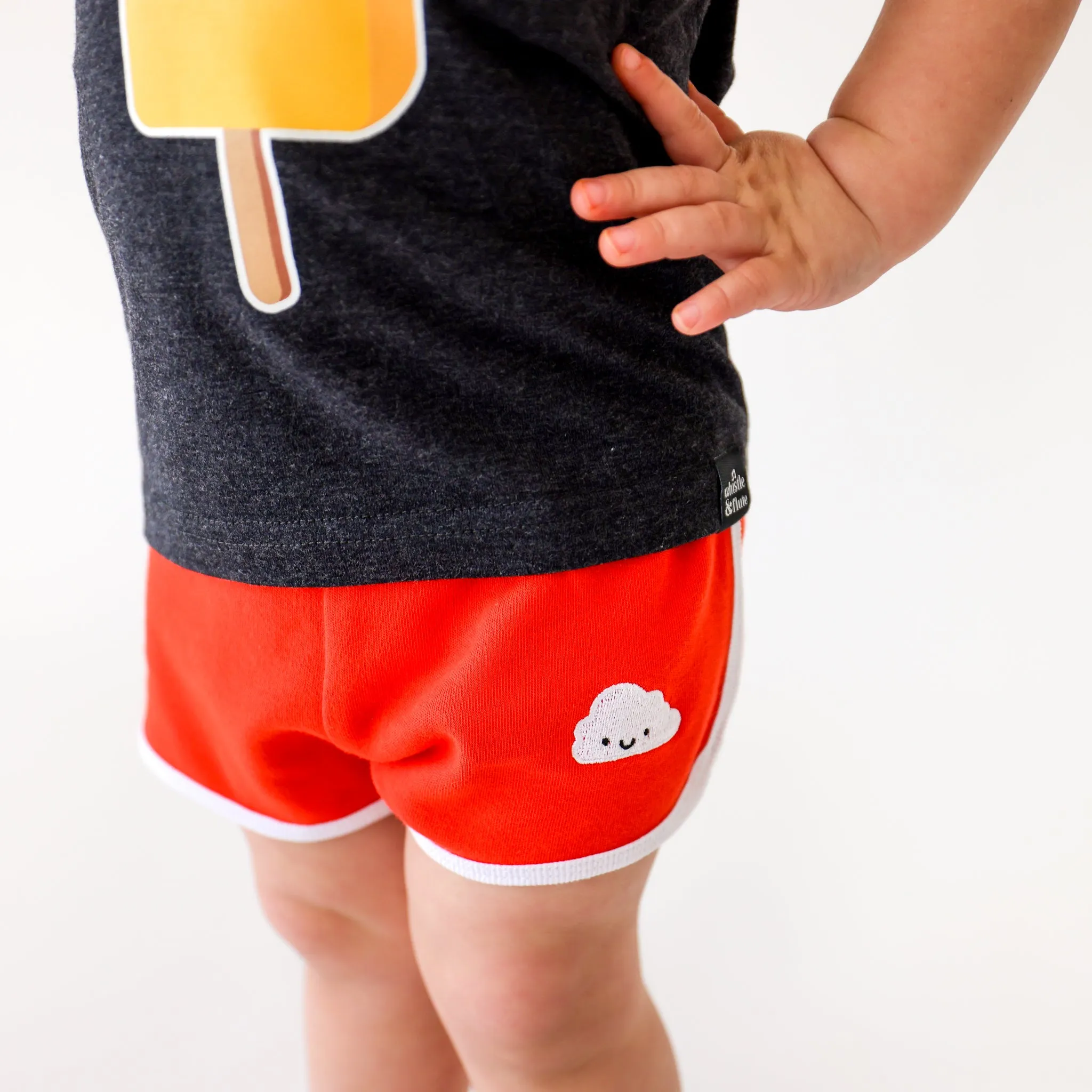 Whistle & Flute Kawaii Cloud Running Shorts - Watermelon