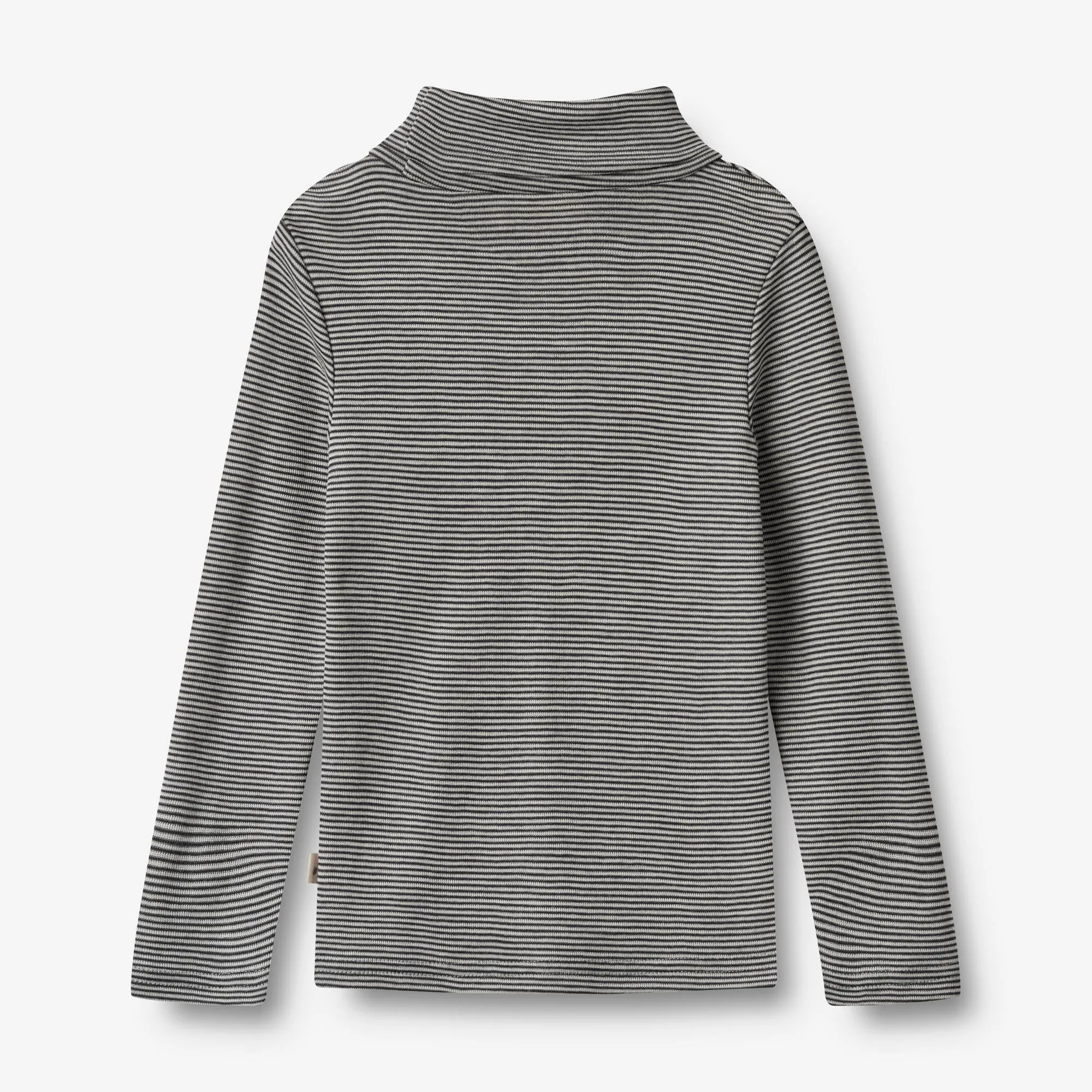 Wool T-Shirt Roll Neck Aksel - navy stripe