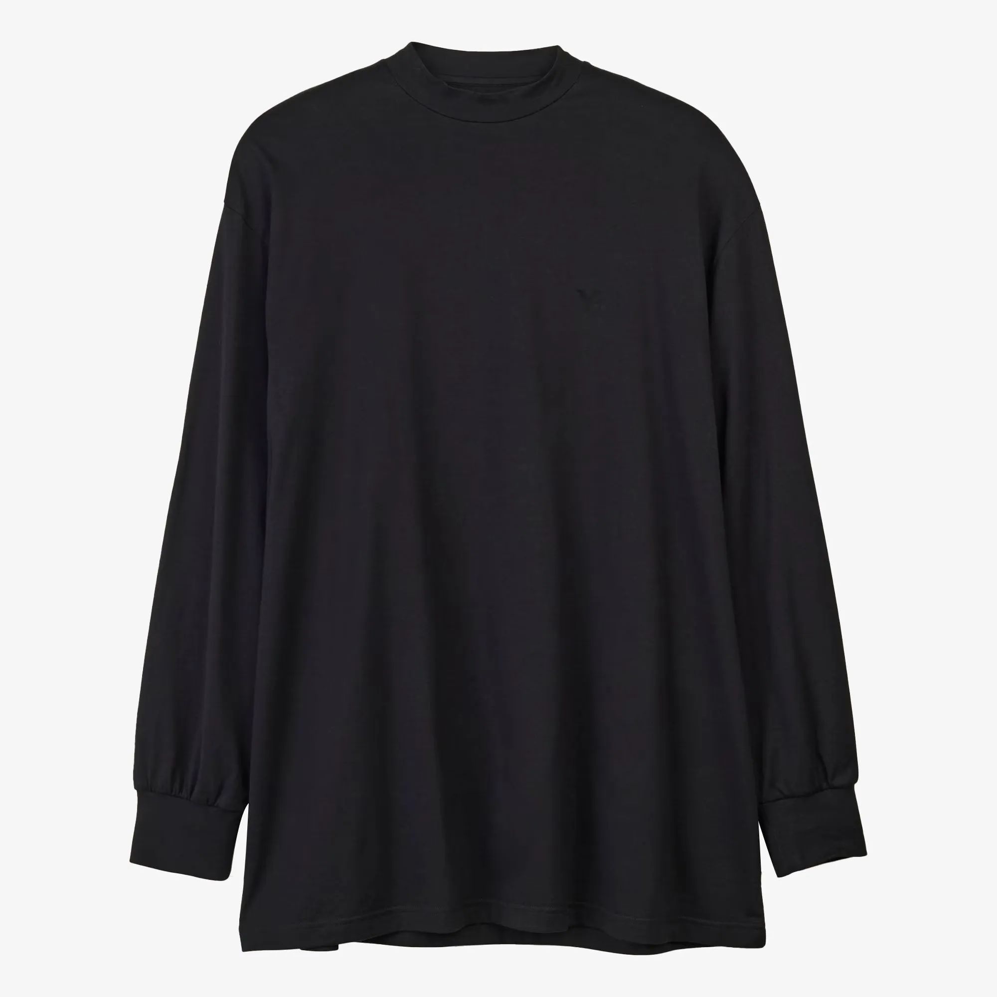 Y-3 | MOCK NECK TEE { BLACK