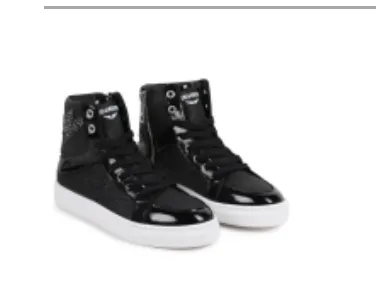Zadig & Voltaire Black Leather Hi Top Sneaker