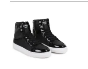 Zadig & Voltaire Black Leather Hi Top Sneaker