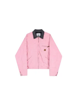 ZOZOKILLA - J97 Pink Pleated Jacket with Bear - ear Collar