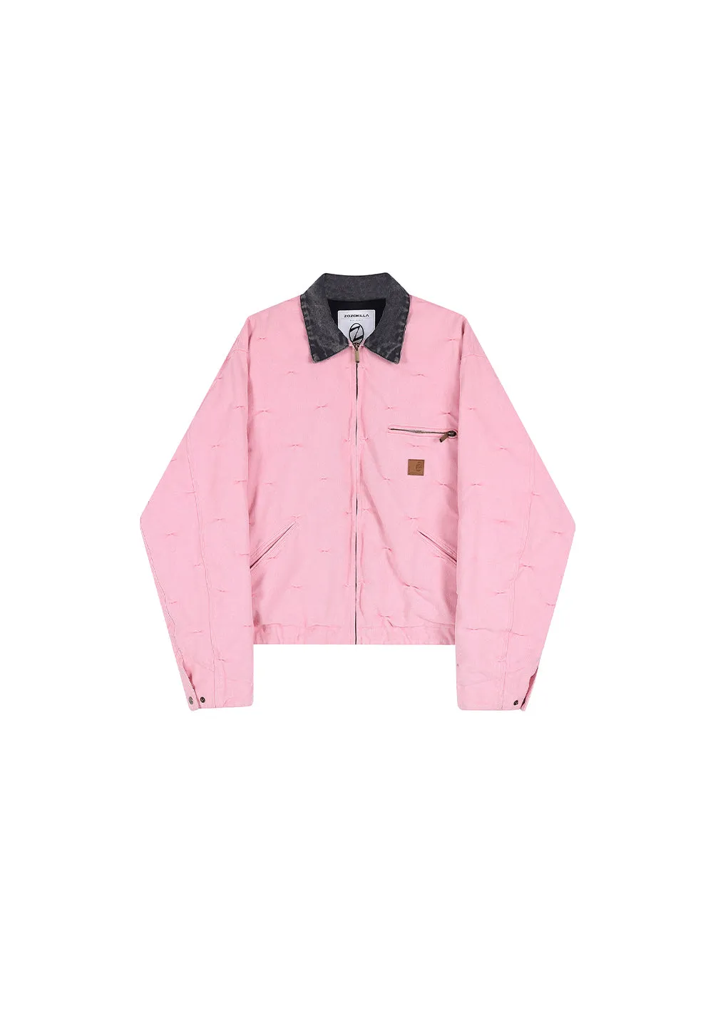 ZOZOKILLA - J97 Pink Pleated Jacket with Bear - ear Collar
